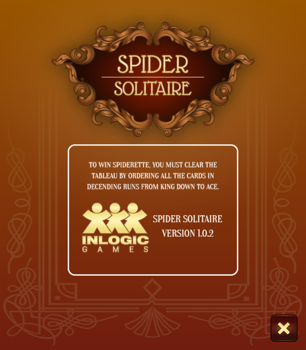 Spider Game Instructions Screenshot.