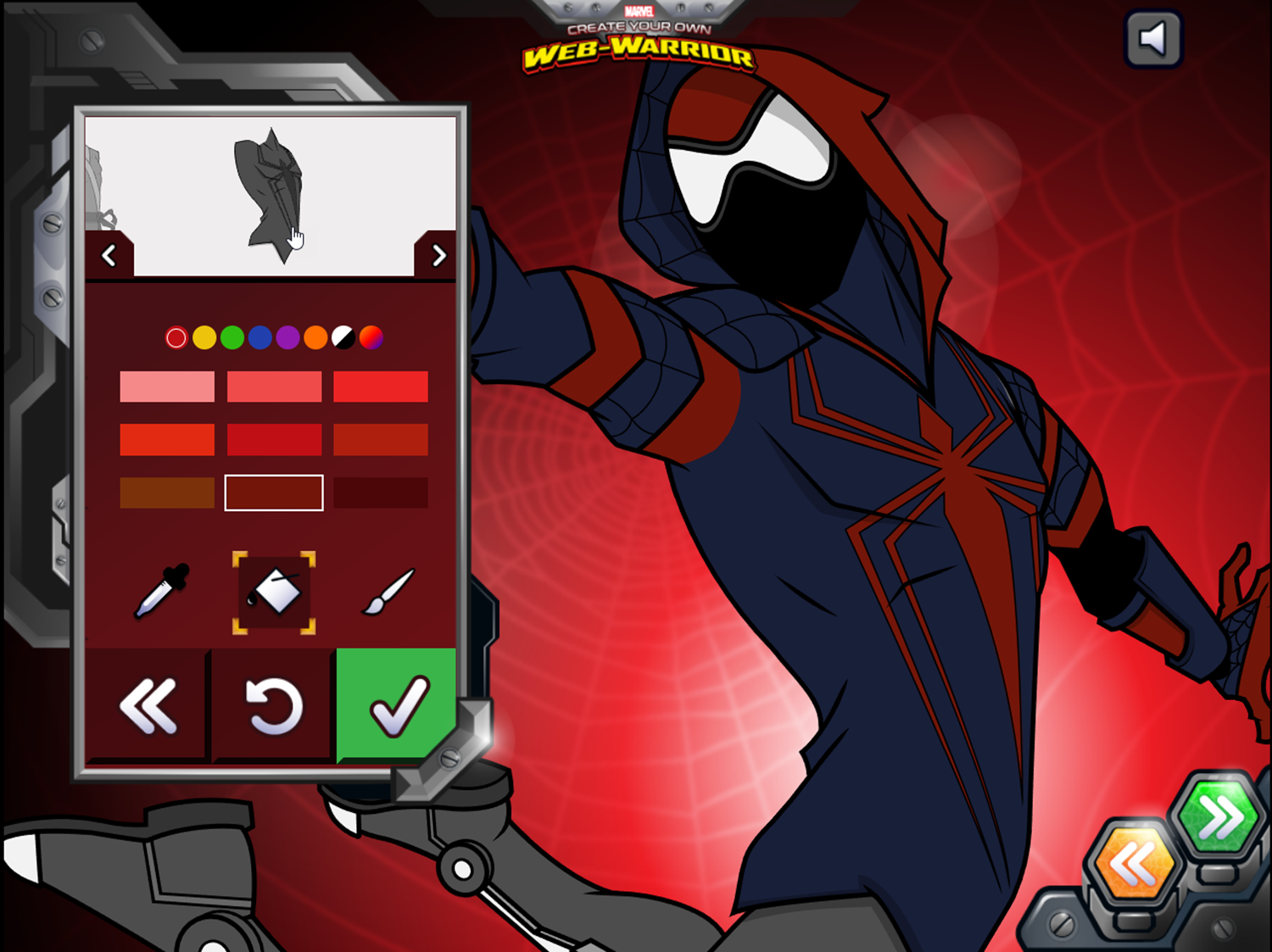 Spider-Man Create Your Own Web-Warrior Game Designing Character Screenshot.