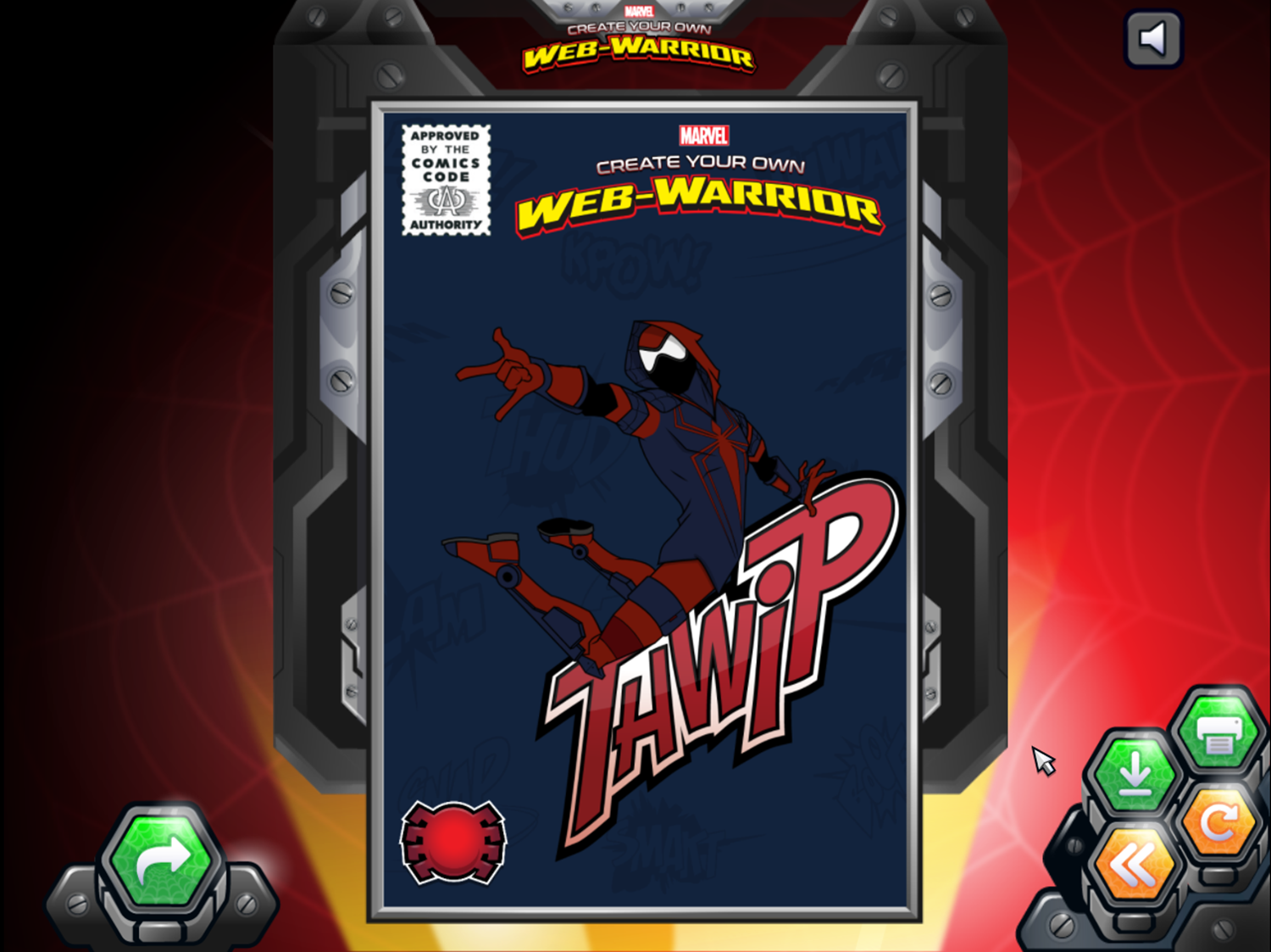 Spider-Man Create Your Own Web-Warrior Game Final Artwork Screenshot.