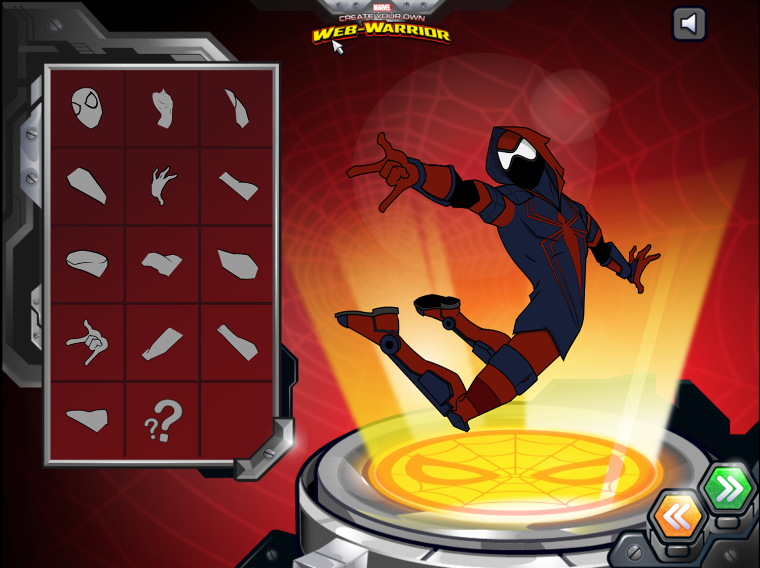 Spider-Man Create Your Own Web-Warrior Game Final Design Screenshot.