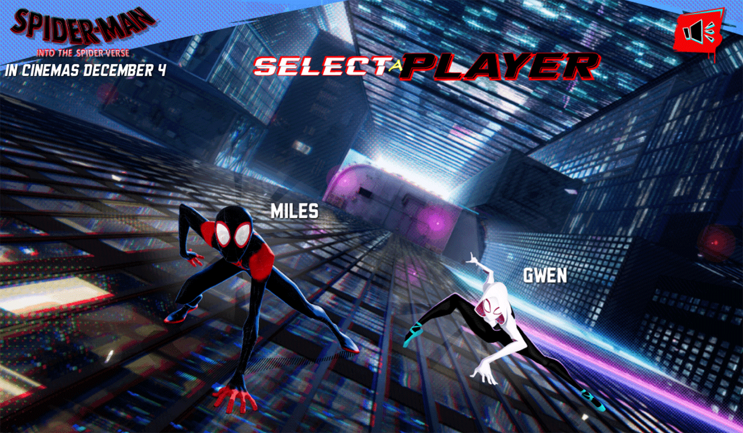 Spider Man Masked Missions Player Select Screenshot.