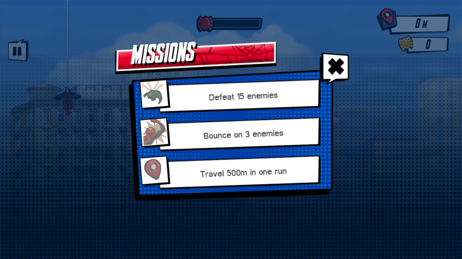 Spider Man Mysterio Rush Missions Screenshot.