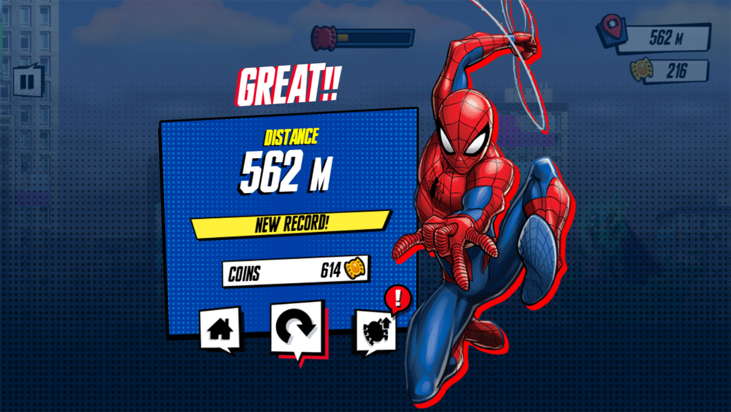 Spider Man Mysterio Rush Results Screenshot.