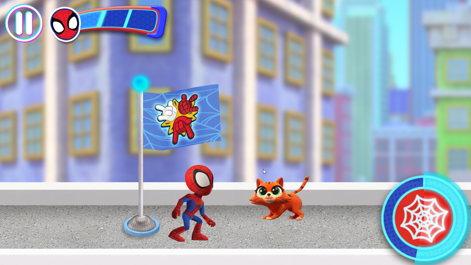 Spider-Man Spidey and His Amazing Friends Swing Into Action Game Finish Line Screenshot.