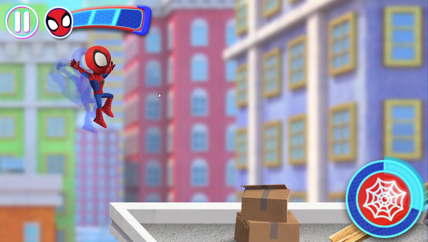 Spider-Man Spidey and His Amazing Friends Swing Into Action Game Play Screenshot.