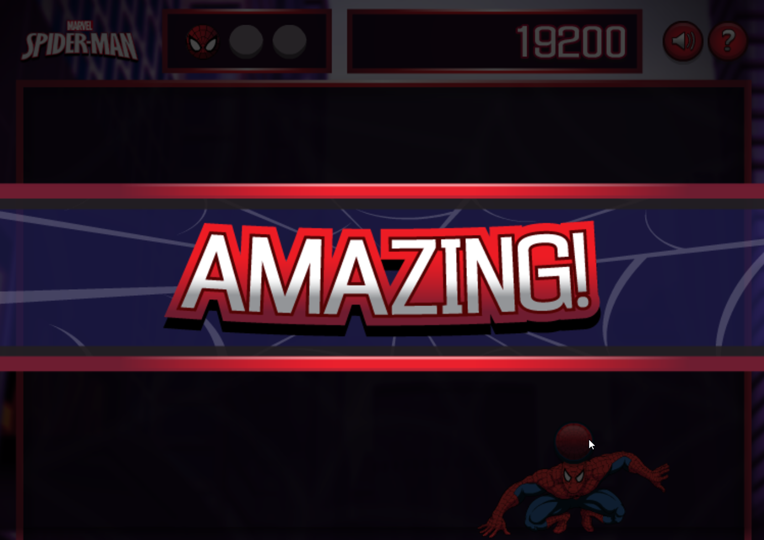 Spider-Man Venom's Vengeance Game Level Complete Screenshot.
