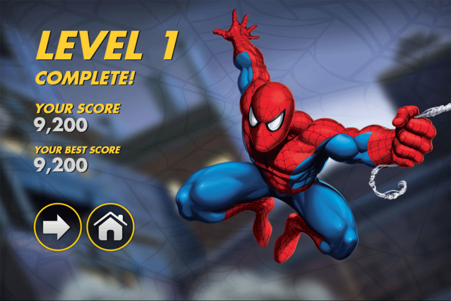 Spider Man Web Shooter Result Screenshot.