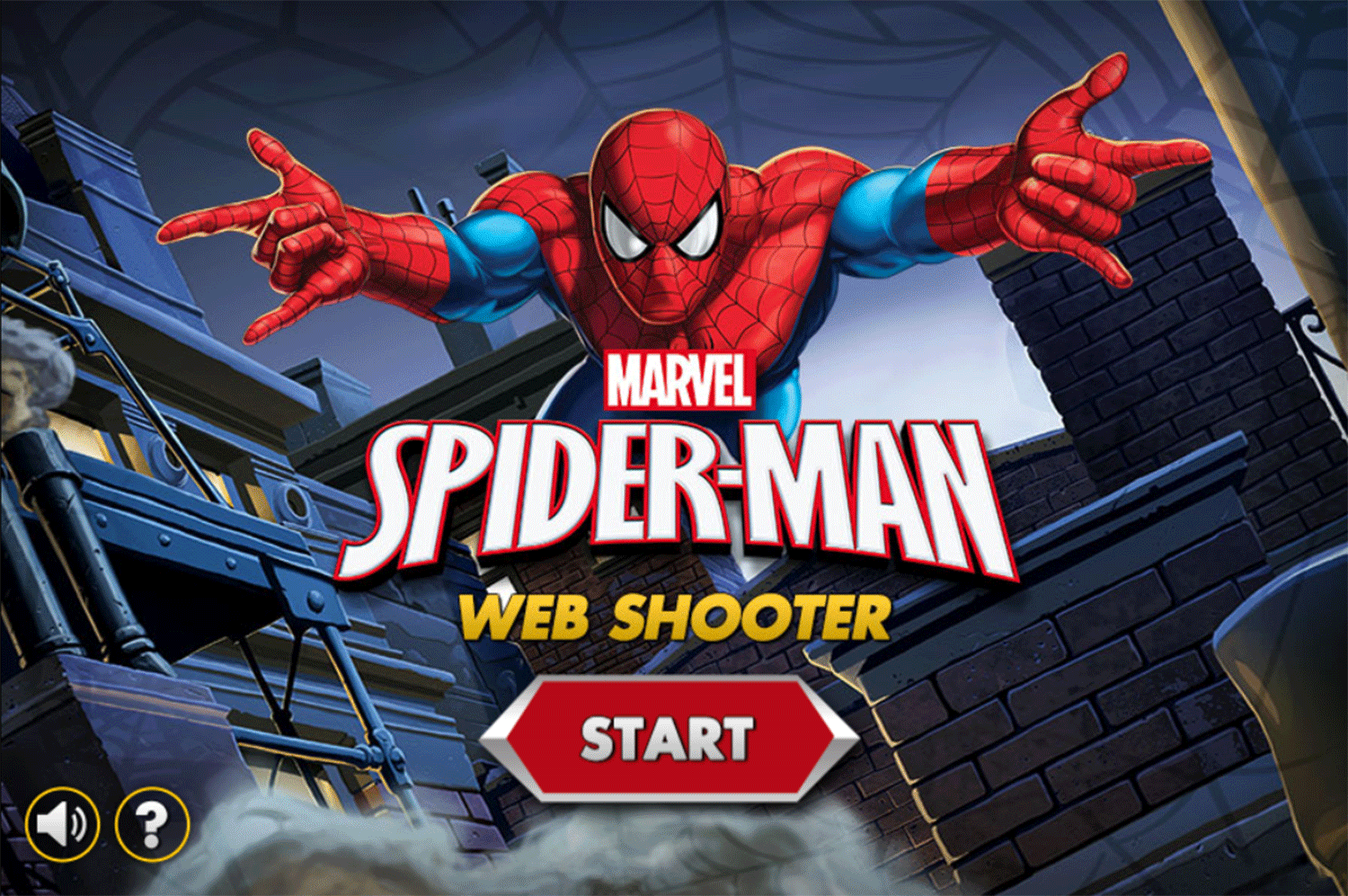 Spider Man Web Shooter Welcome Screen Screenshot.