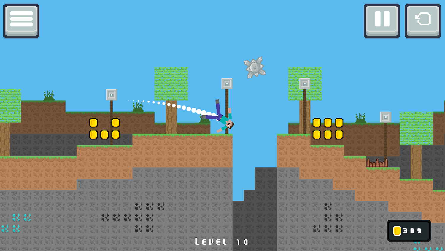 Spider Noob Game Level With Spikes Screenshot.