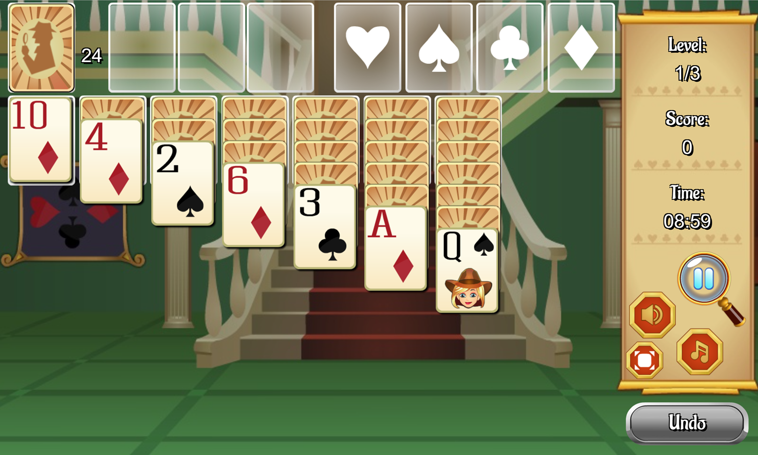 Spike Solitaire Game Screenshot.