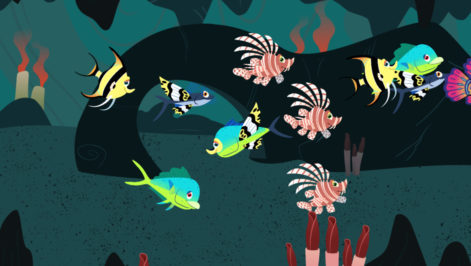 Splash and Bubbles Fintastic Fish Maker Game Aquarium Screenshot.