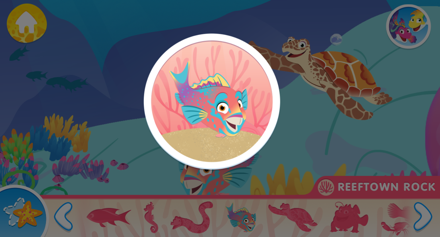 Splash and Bubbles Reeftown Rock Adventure Game Discover Undersea Life Screenshot.