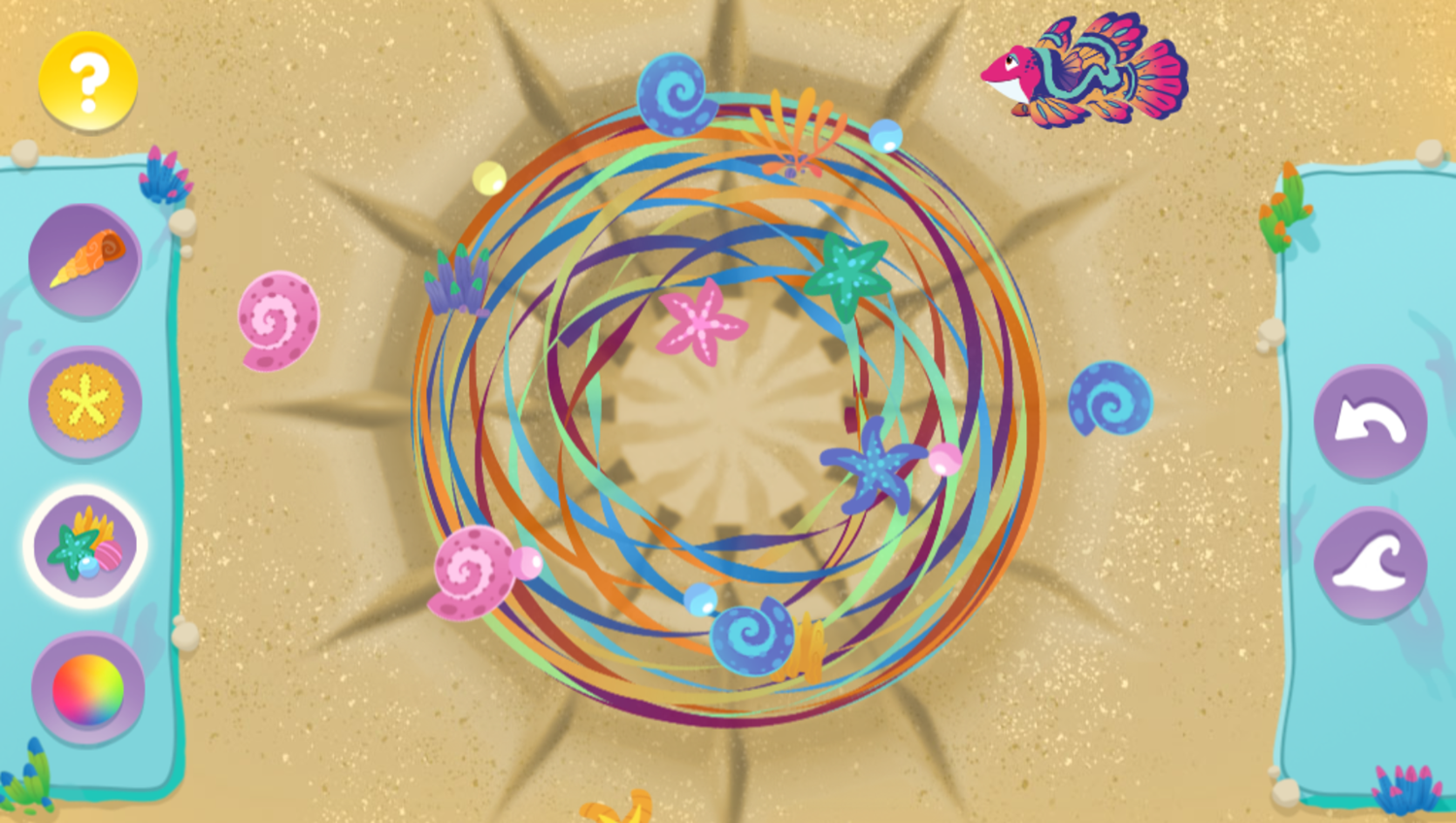 Splash and Bubbles Sand Art Spectacular Game Final Layout Screenshot.