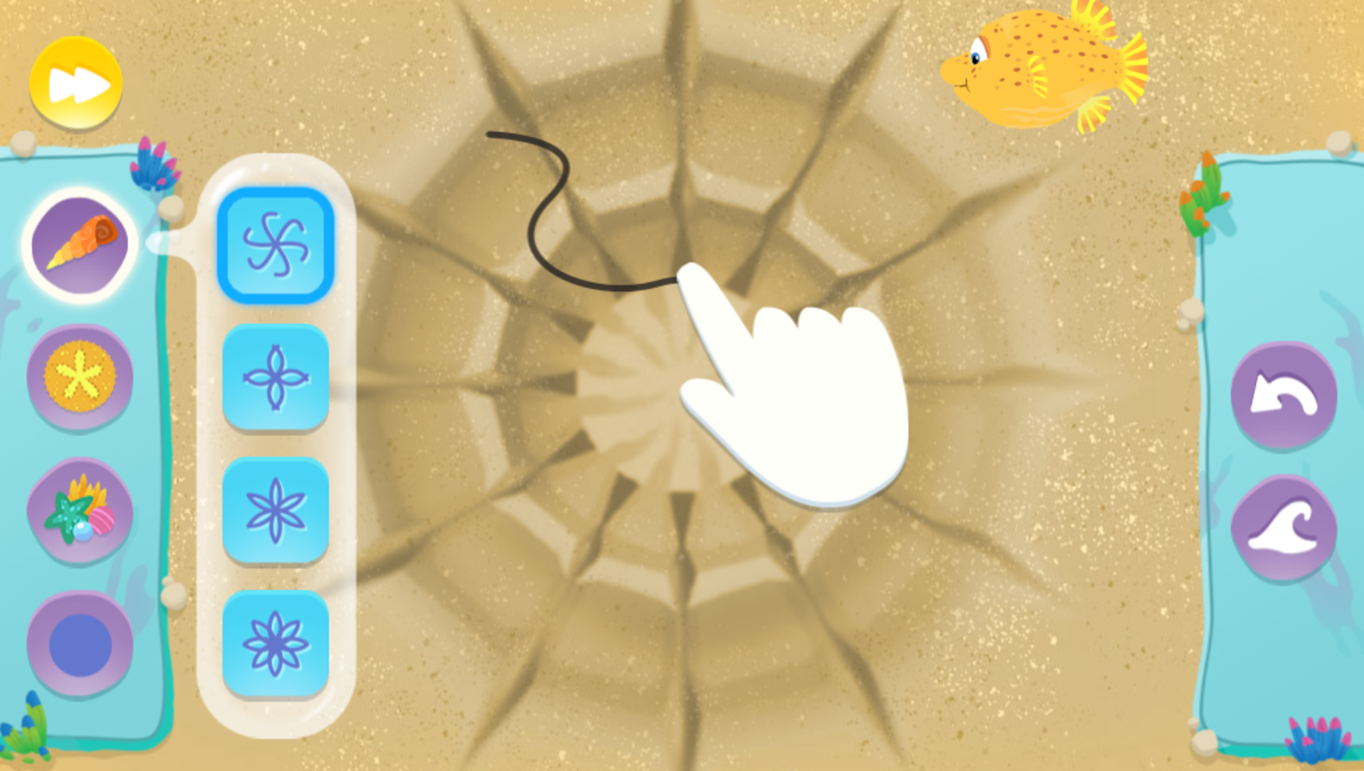 Splash and Bubbles Sand Art Spectacular Game How To Apply Art Screenshot.