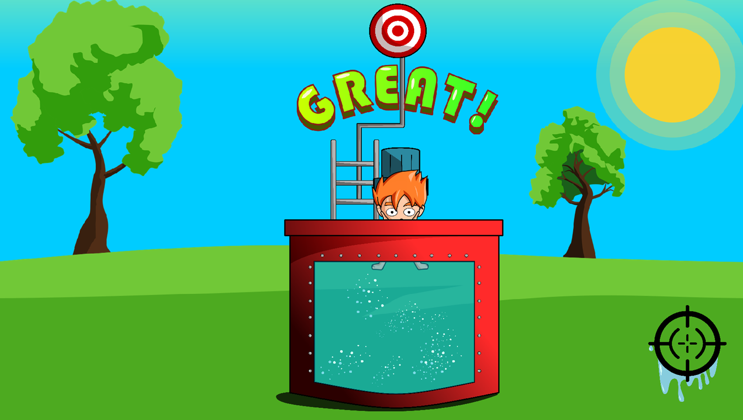 Splash Tank Game Level Play Screenshot.