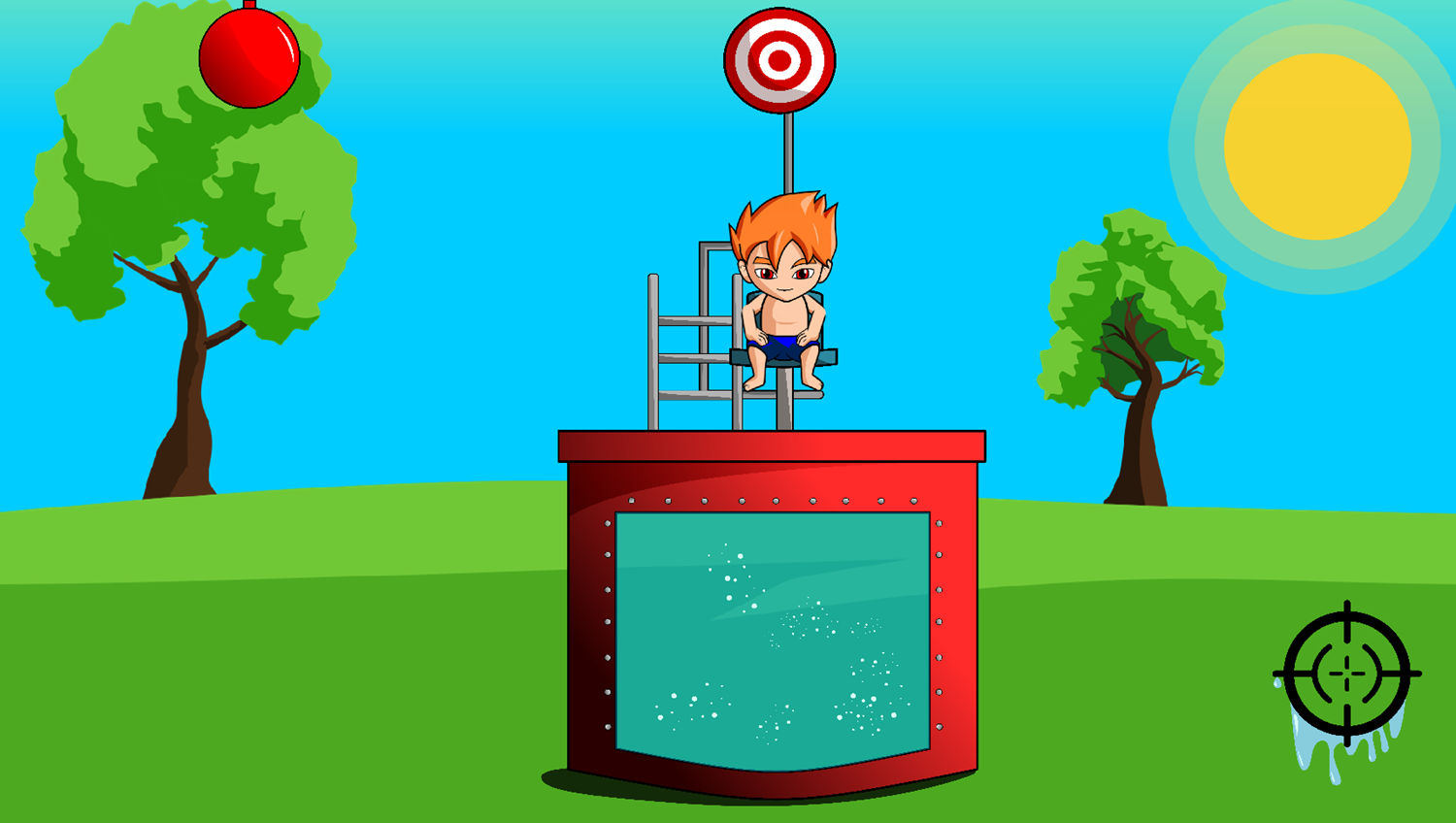Splash Tank Game Level Start Screenshot.