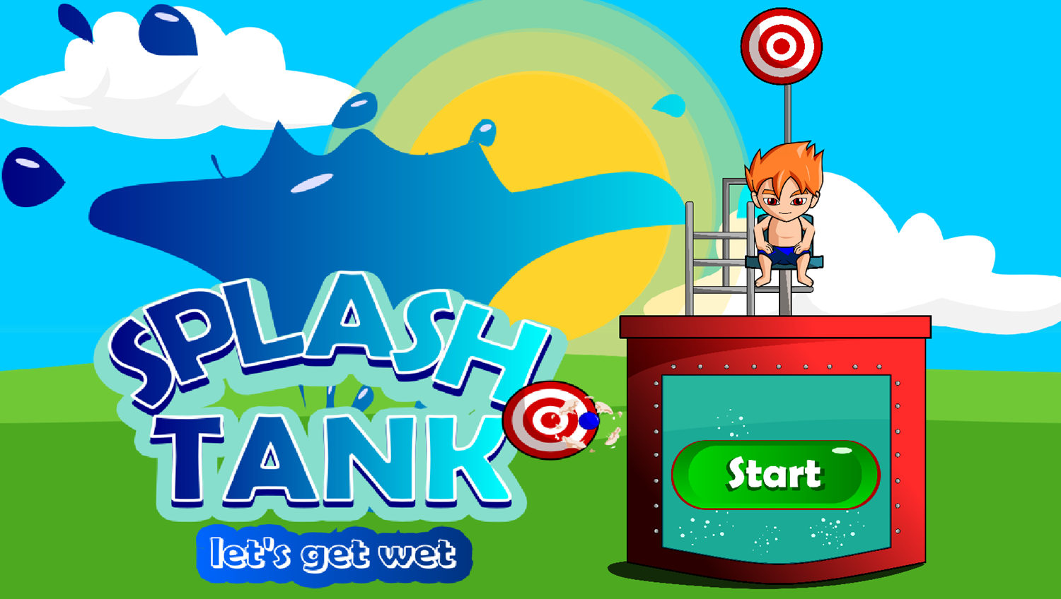 Splash Tank Game Welcome Screen Screenshot.