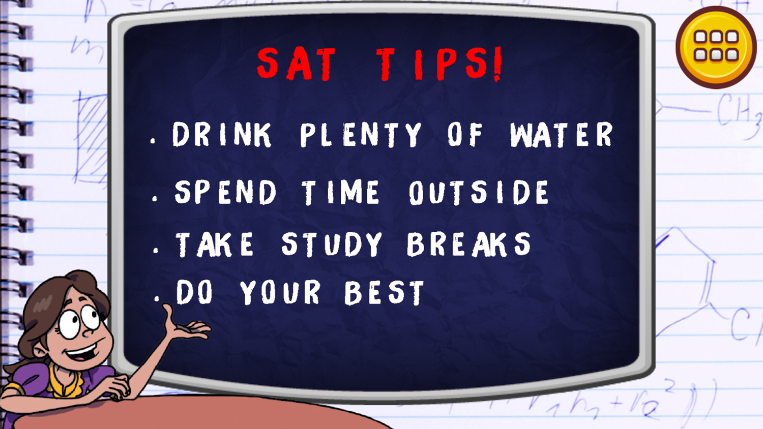 Splat the SATs Game Tips Screenshot.