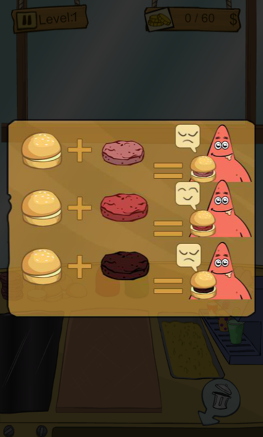 SpongeBob Restaurant Game How To Play Screenshot.