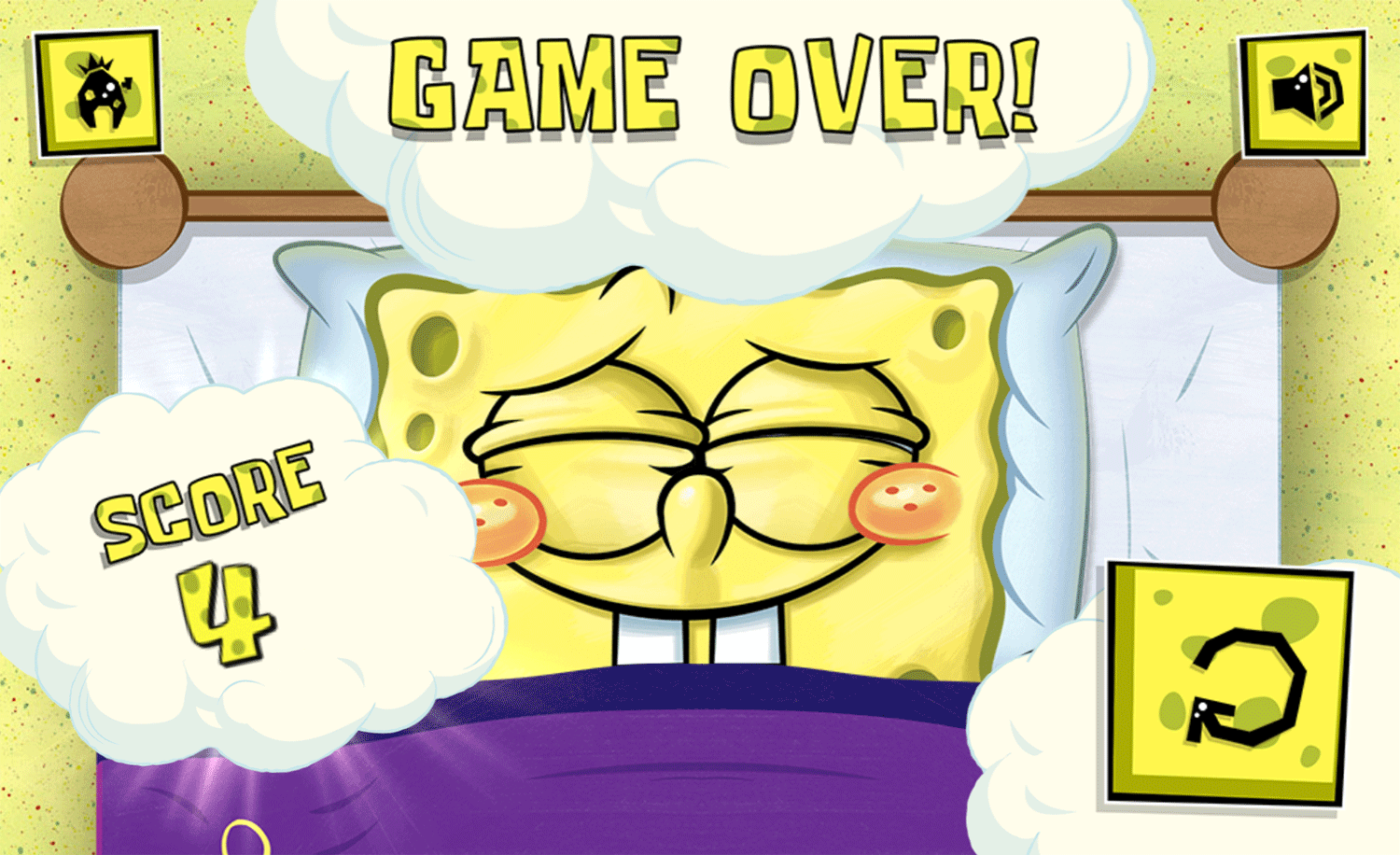 Spongebob Squarepants Bedtime in Bikini Bottom Result Screenshot.