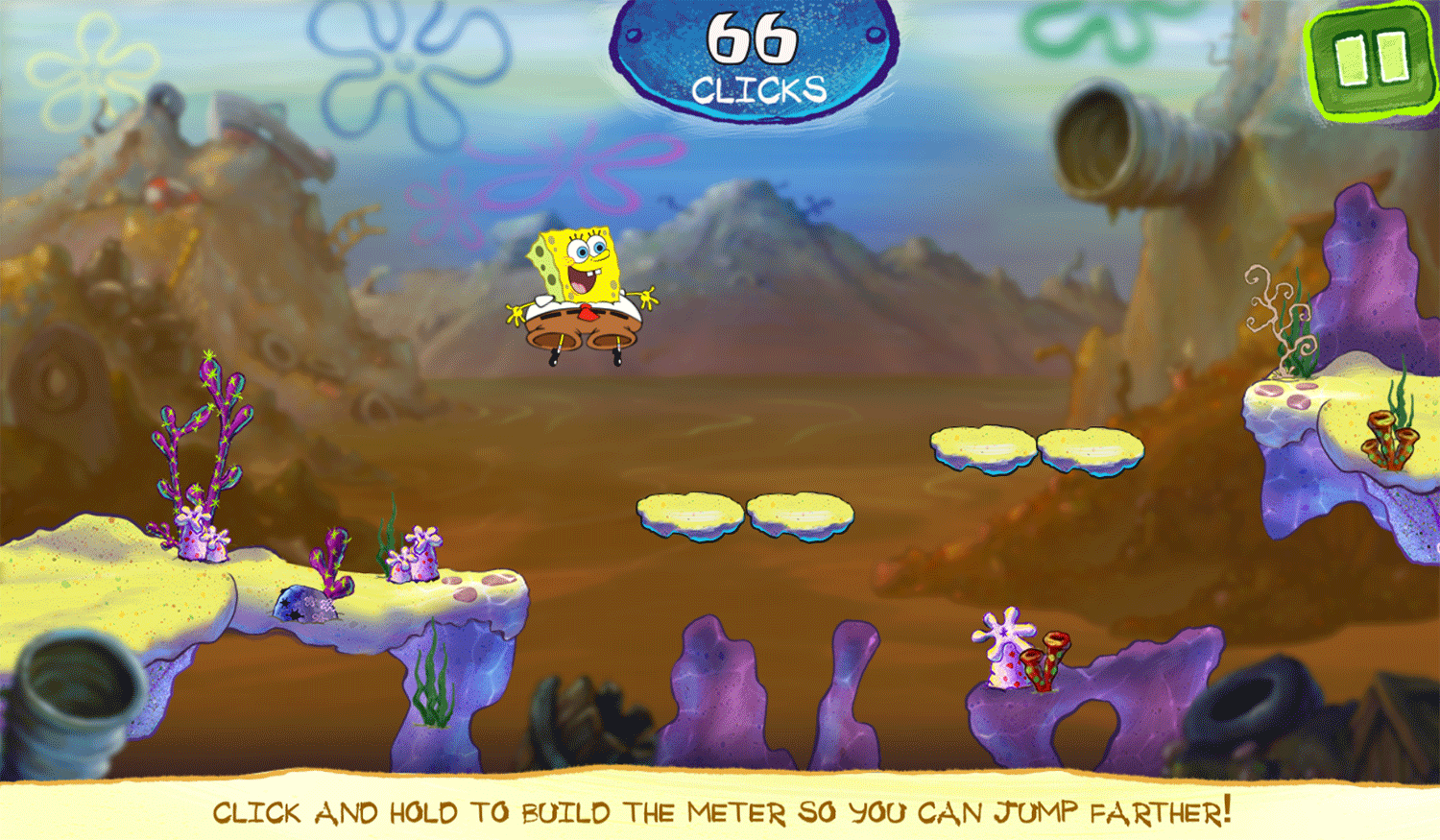 Spongebob Squarepants Bikini Bottom Button Bash 3rd Stage Screenshot.