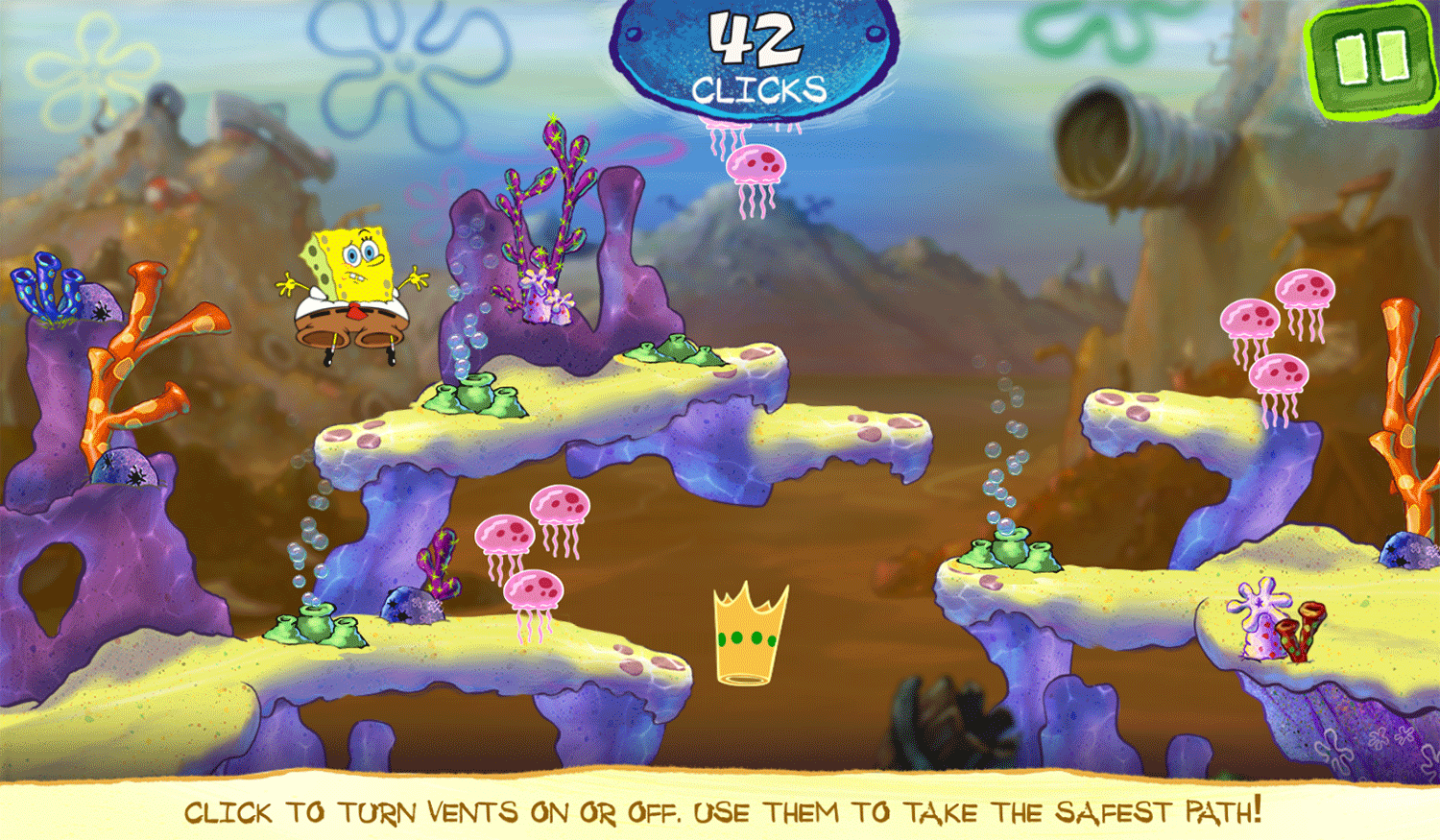 Spongebob Squarepants Bikini Bottom Button Bash 4th Stage Screenshot.