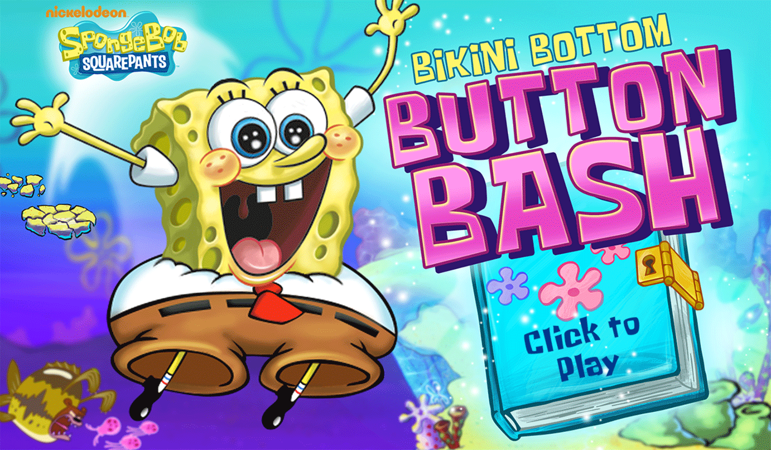 Spongebob Squarepants Bikini Bottom Button Bash Welcome Screen Screenshot.