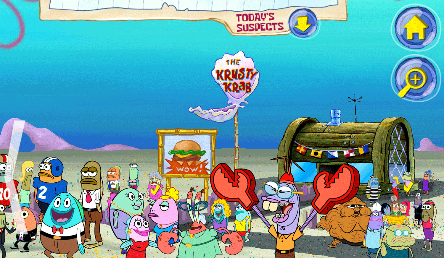 Spongebob Squarepants Bikini Bottom Mysteries Game Screenshot.