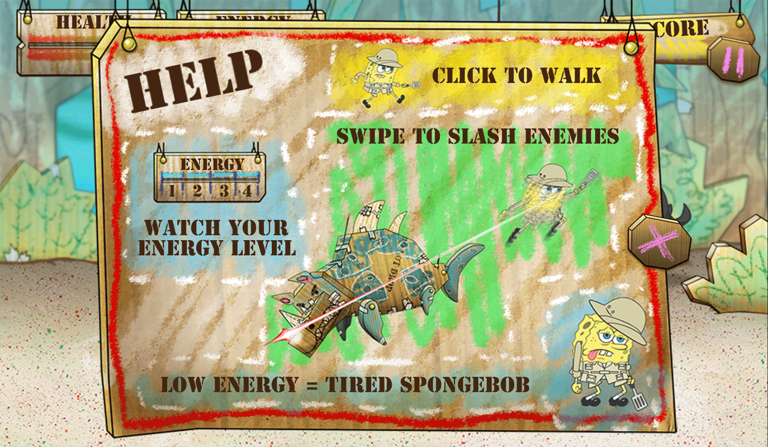 Spongebob Squarepants Card Bored How To Play Screenshots.