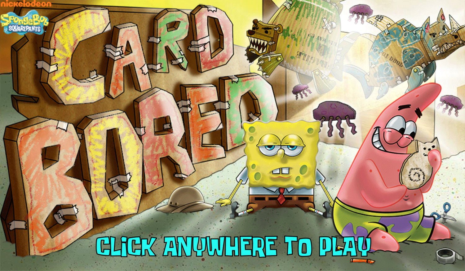 Spongebob Squarepants Card Bored Welcome Screen Screenshots.