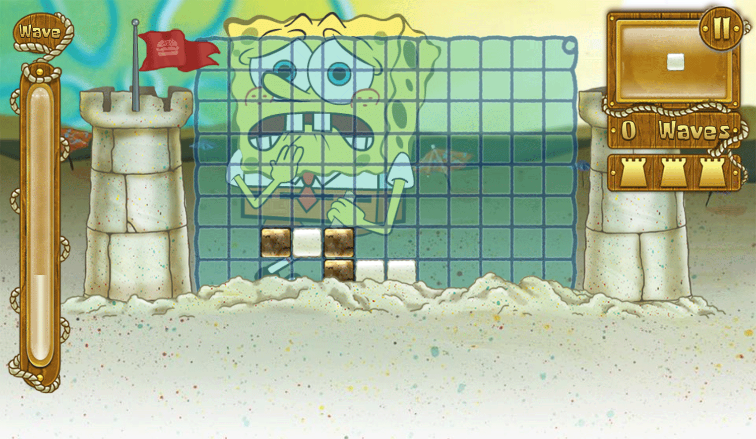 Spongebob Squarepants Grand Sand Fortress Game Screenshot.