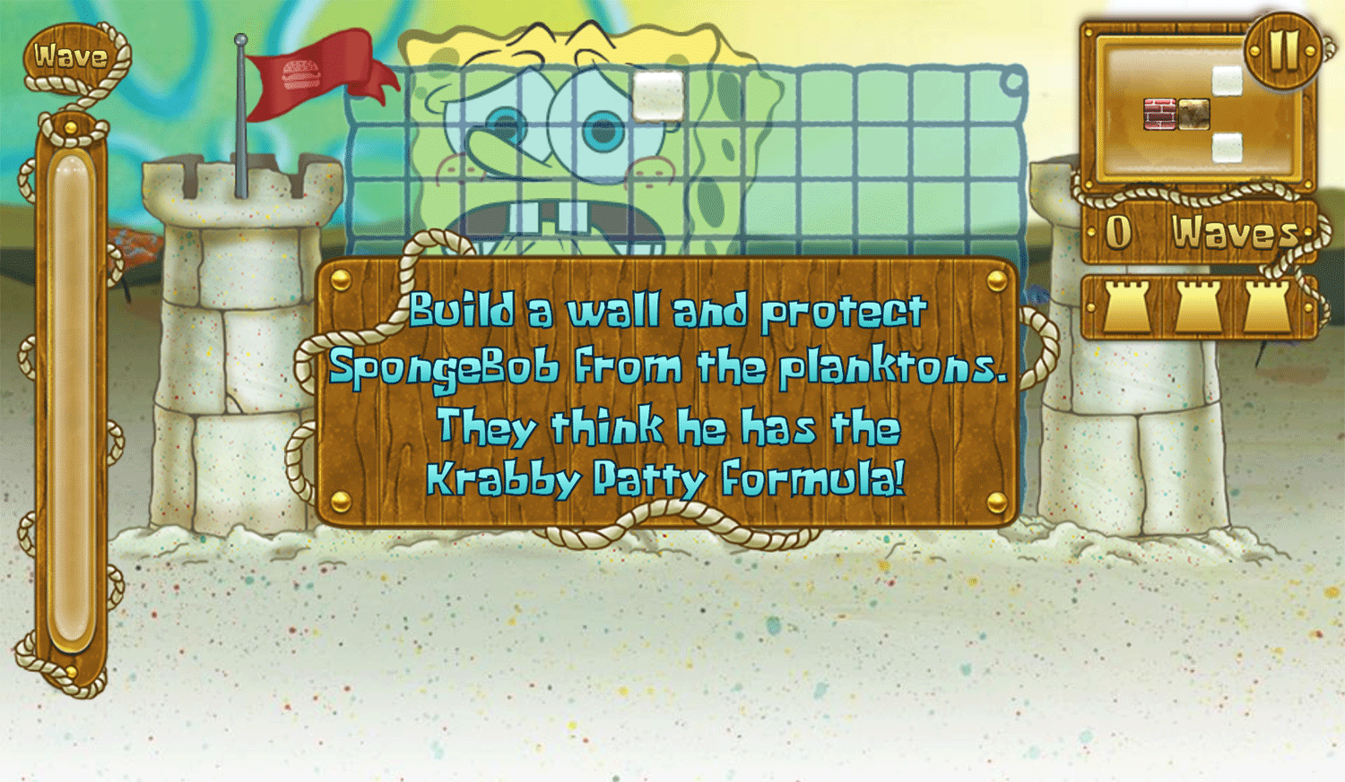 Spongebob Squarepants Grand Sand Fortress How To Play Screenshot.