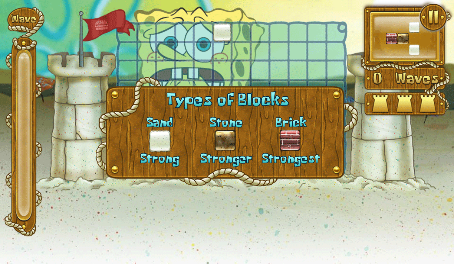 Spongebob Squarepants Grand Sand Fortress Play Tips Screenshot.