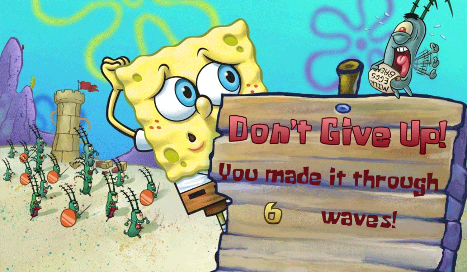 Spongebob Squarepants Grand Sand Fortress Result Screenshot.