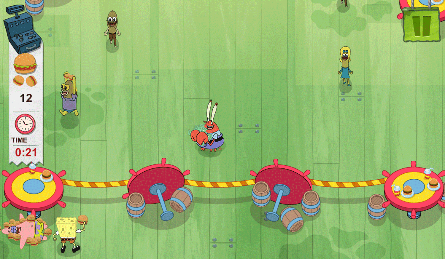 Spongebob Squarepants Krabby Patty Crisis Serve and Protect Game Screenshot.
