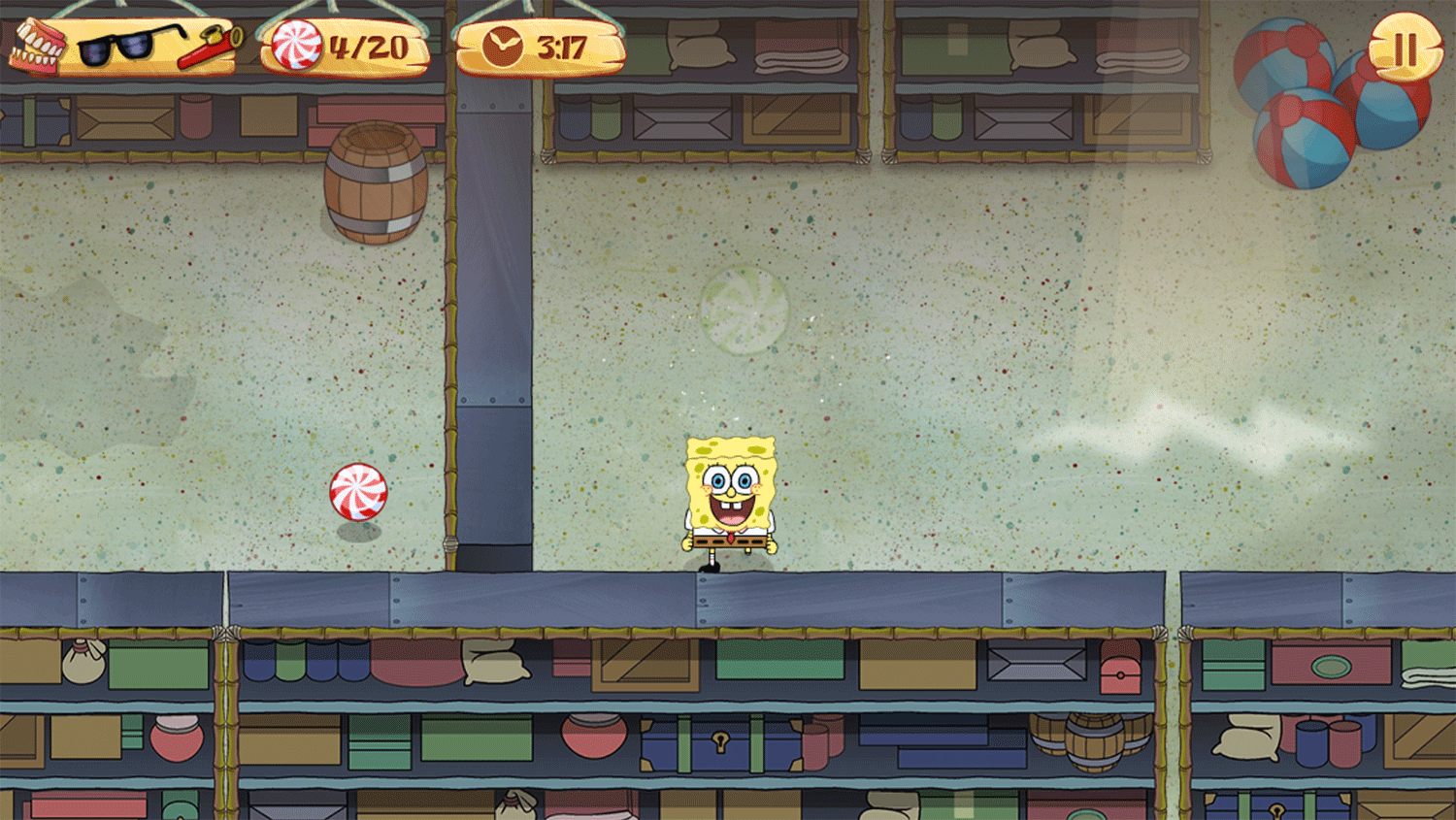 Spongebob Squarepants Lost Treasures Game Screenshot.