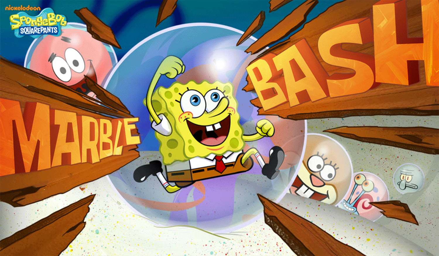 Spongebob Squarepants Marble Bash Welcome Screen Screenshot.