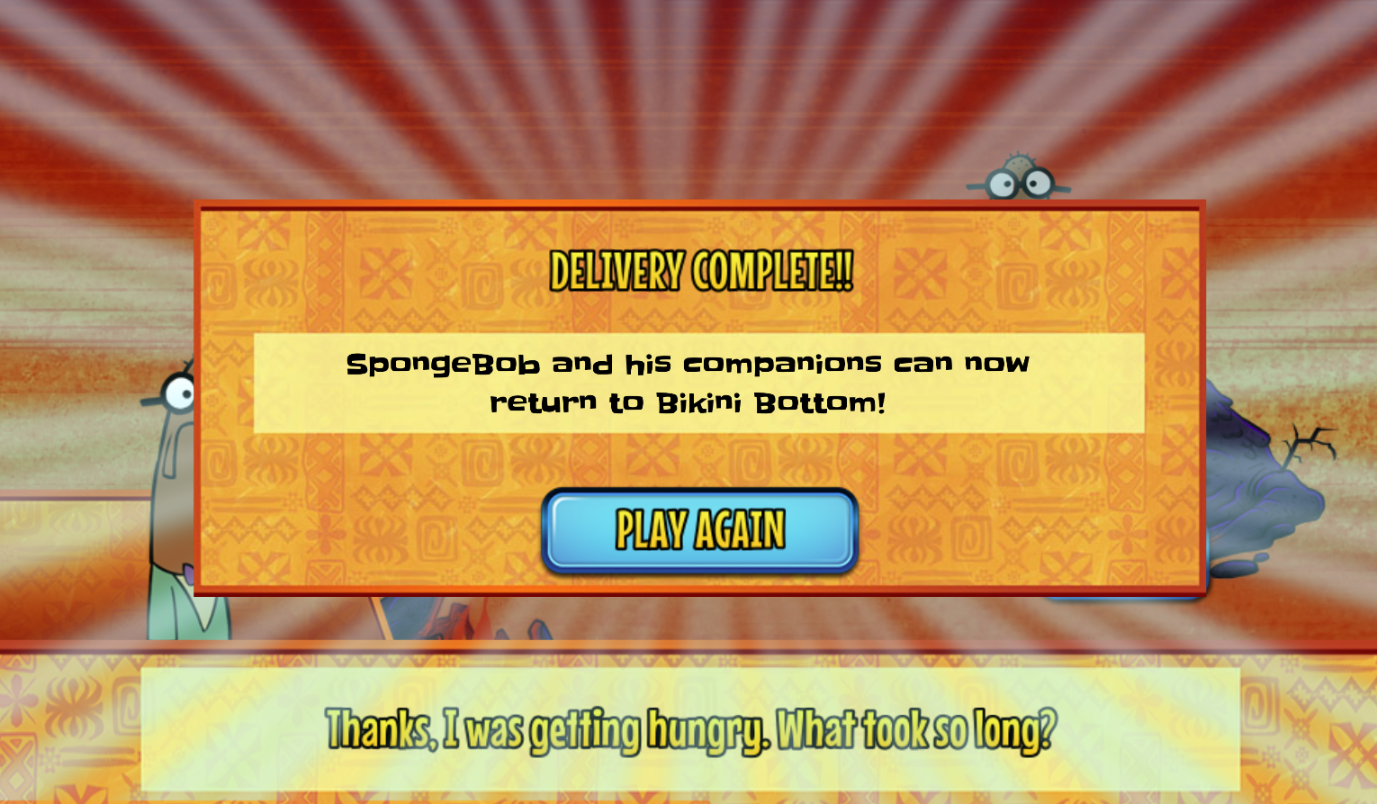 SpongeBob SquarePants Monster Island Adventure Game Delivery Made Screenshot.