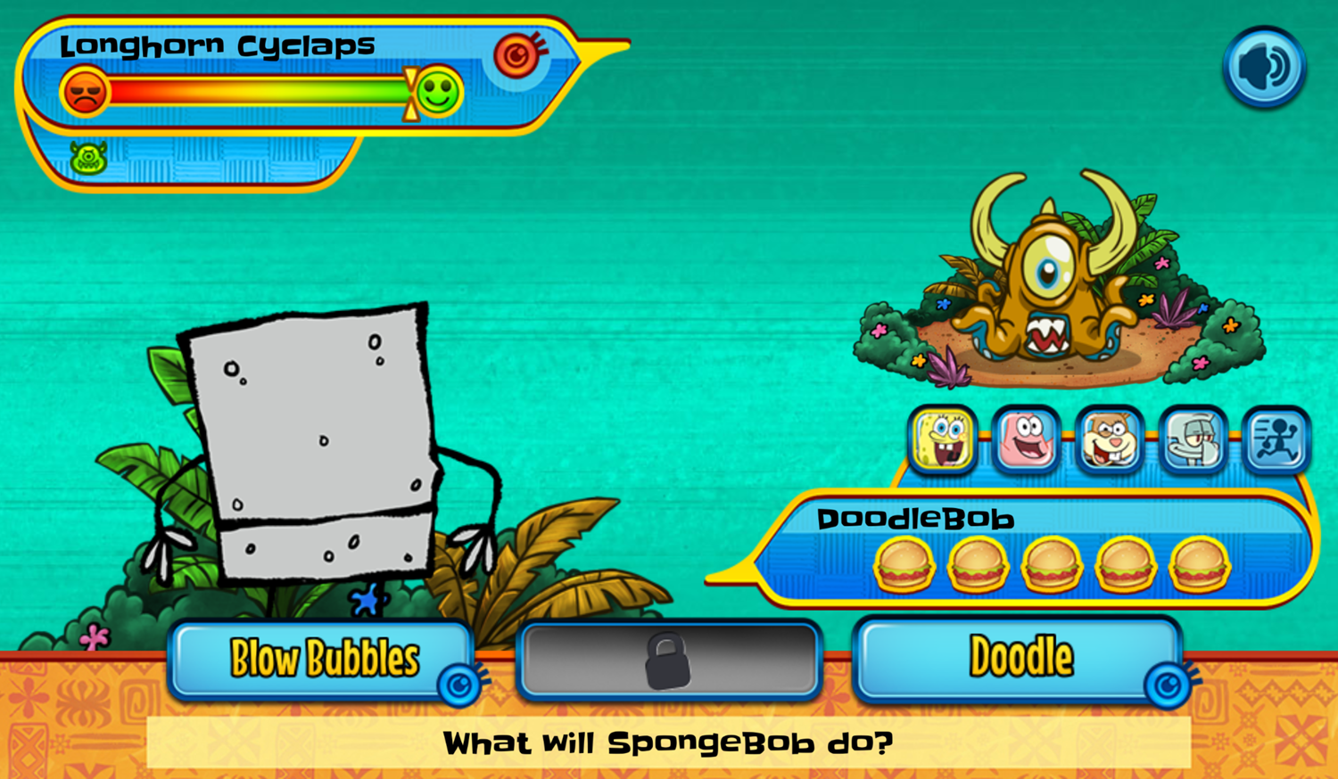 SpongeBob SquarePants Monster Island Adventure Game Screenshot.