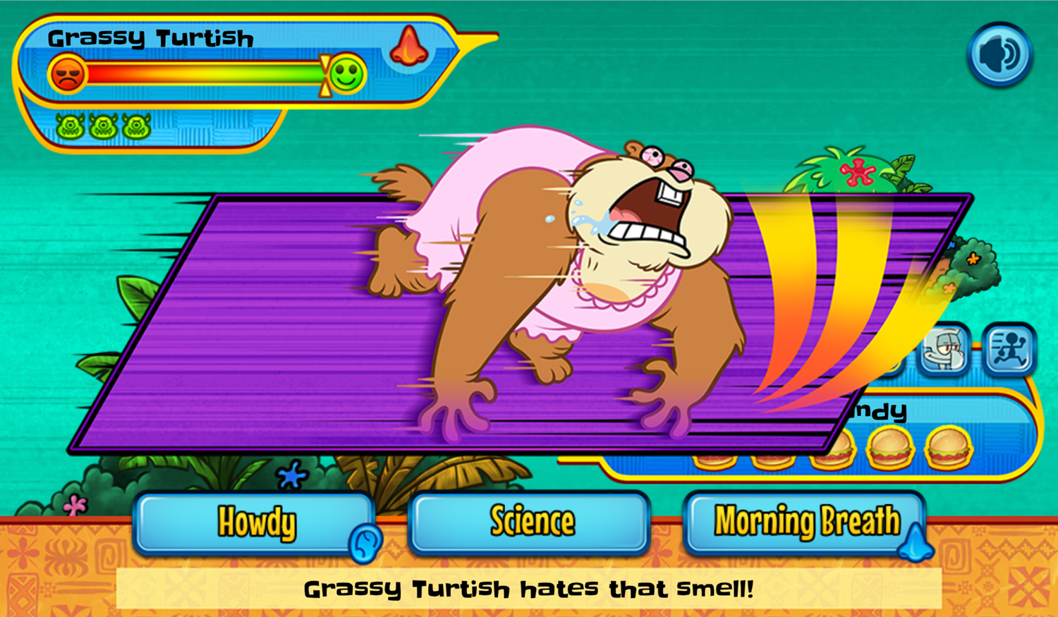 SpongeBob SquarePants Monster Island Adventure Game Power Attack Screenshot.