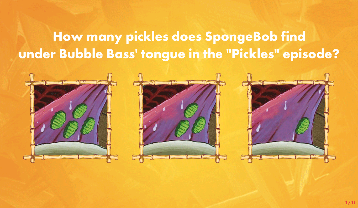 Spongebob Squarepants The Ultimate Krabby Patty Challenge 1st Question Screenshot.