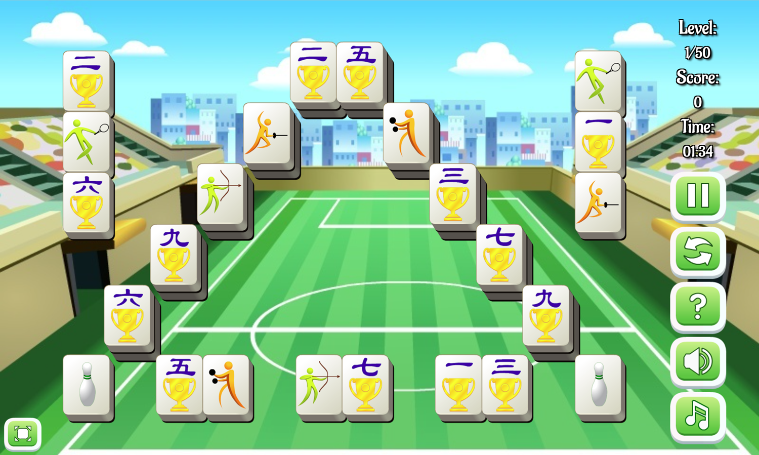 Sports Mahjong Game Screenshot.
