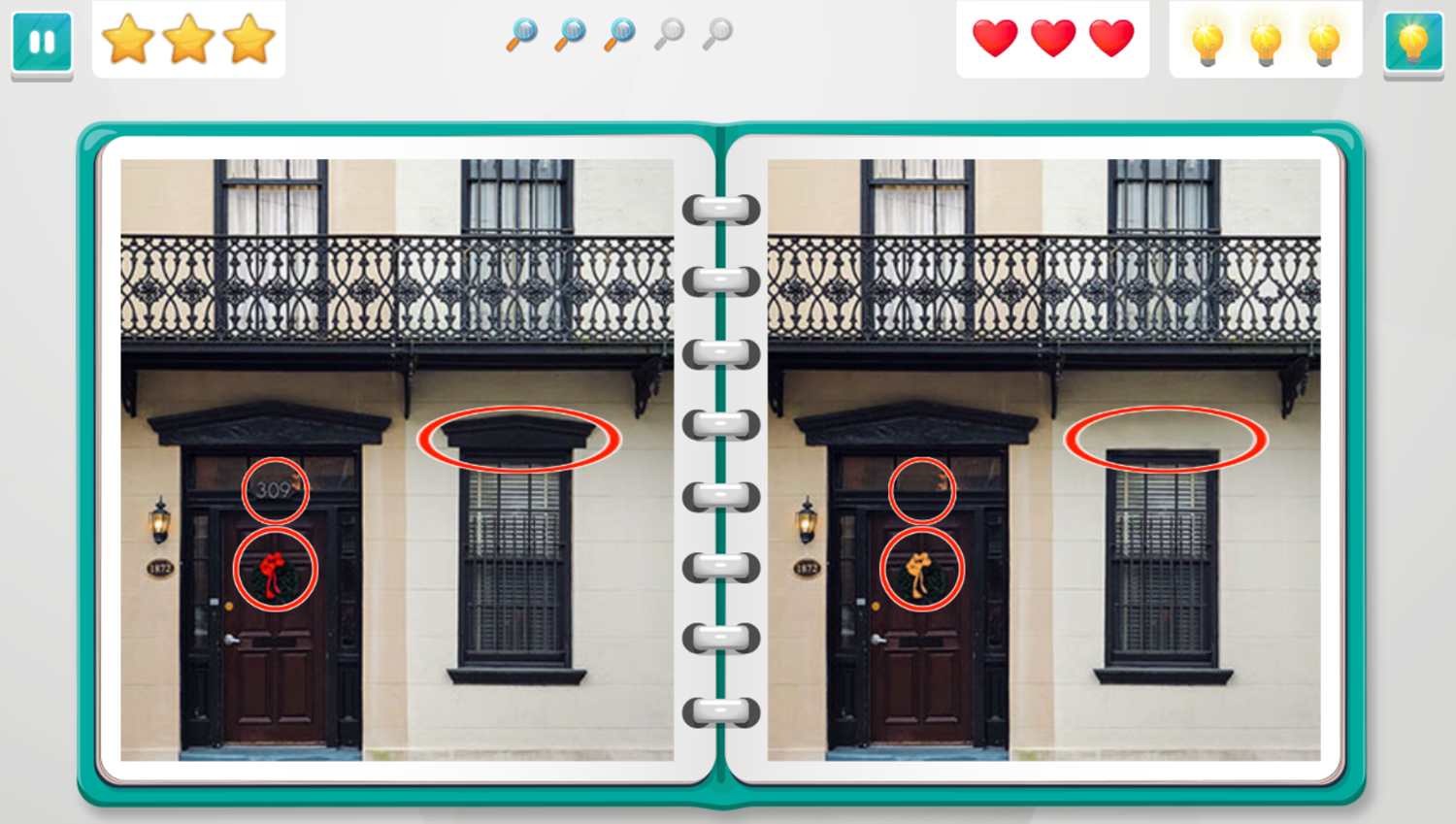 Spot the Difference Game Level Play Screenshot.