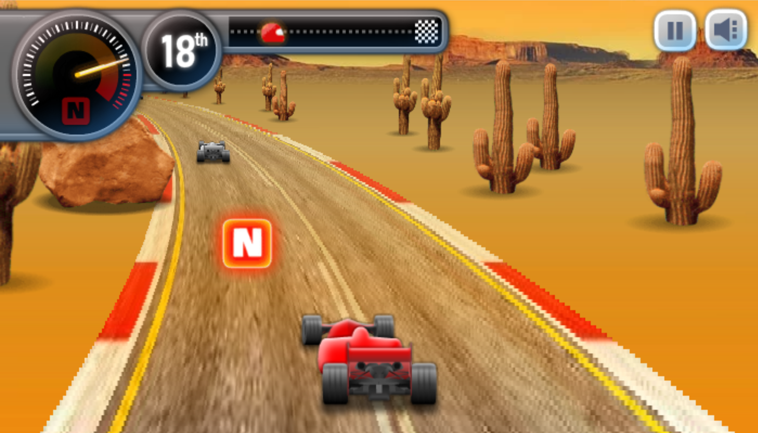 Sprint Club Nitro Game Desert Race Screenshot.