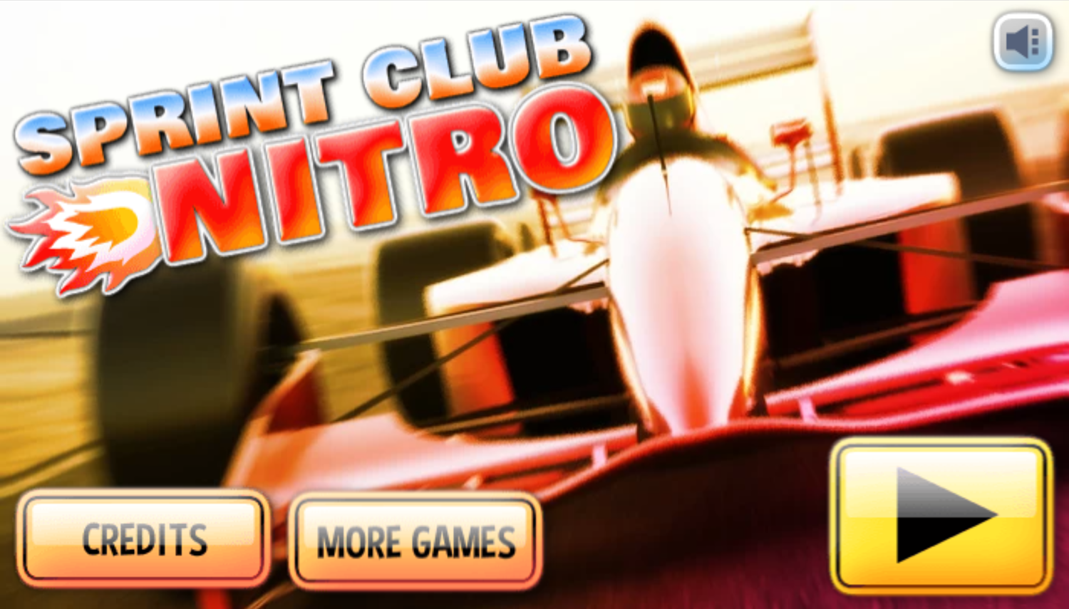 Sprint Club Nitro Game Welcome Screen Screenshot.