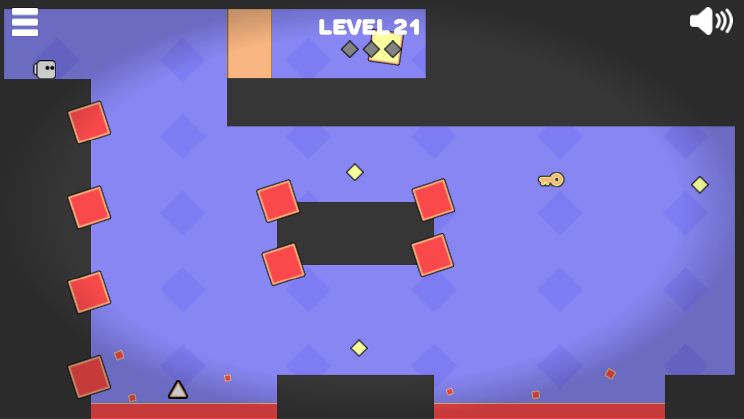 Square Jet Game Final Level Screenshot.