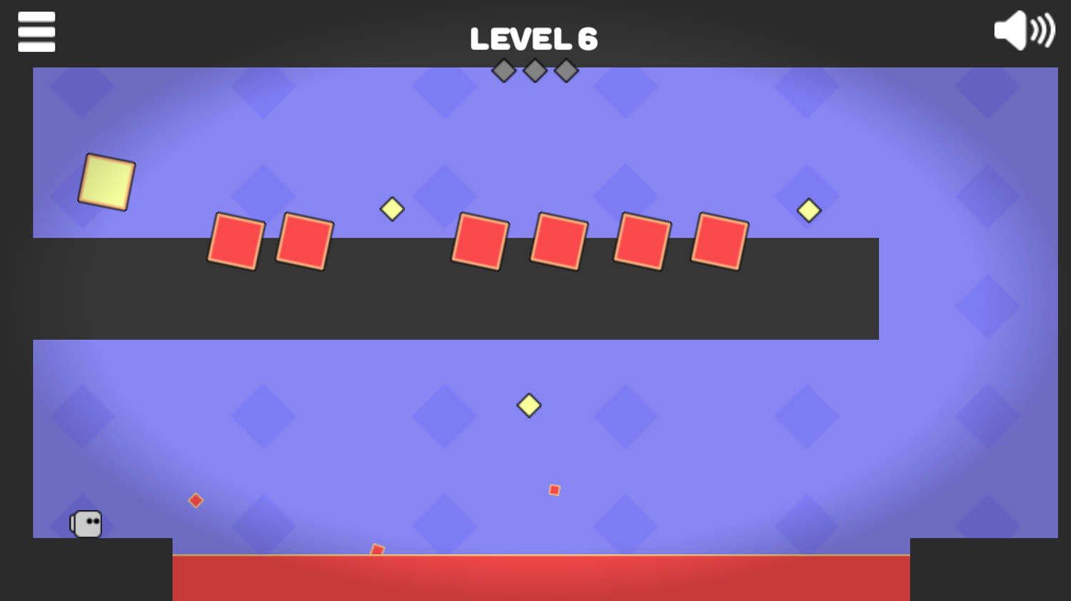 Square Jet Game Long Jump Screenshot.