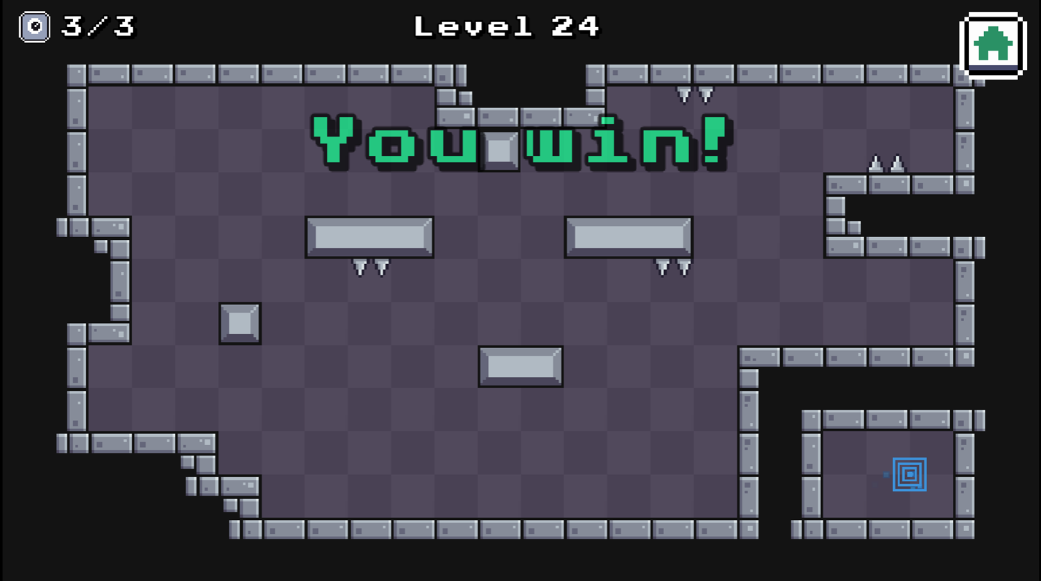 Square Monsters Game Level Beat Screenshot.