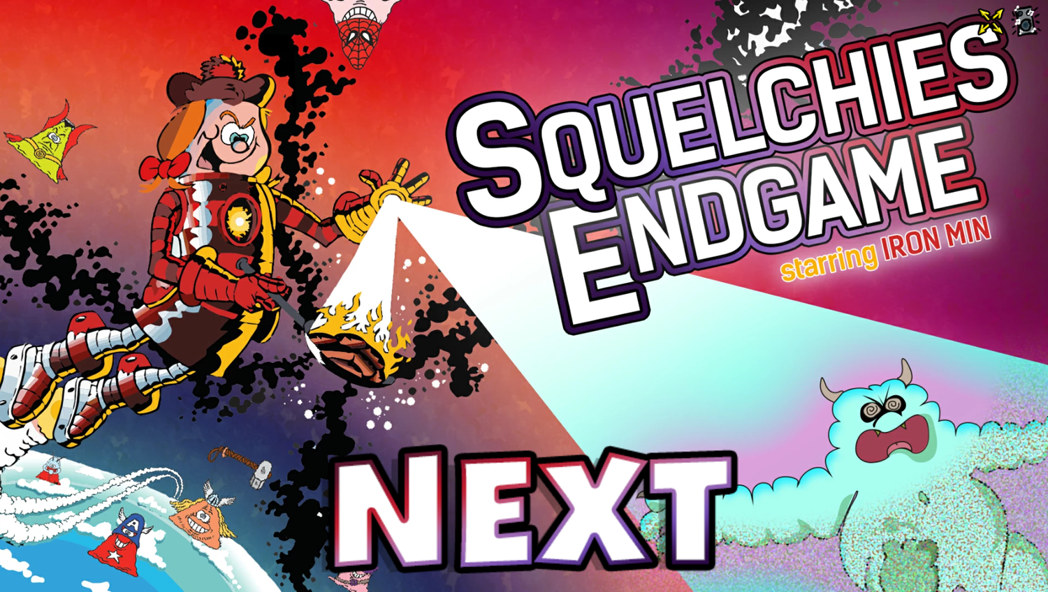 Squelchies Endgame Game Welcome Screen Screenshot.