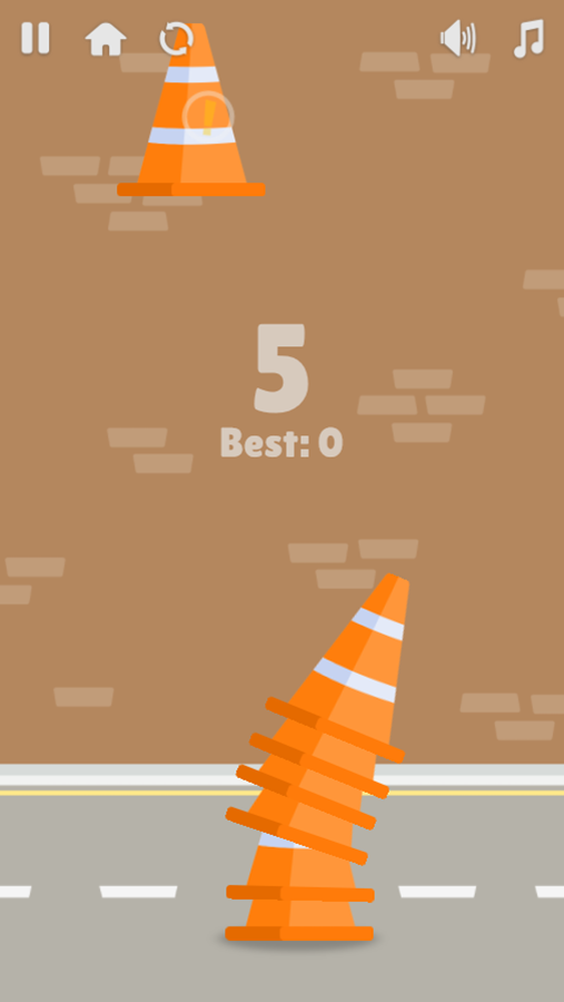 Stack Cones Game Play Screenshot.